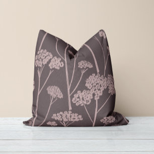 Meadow Silence Deep Ash Dusty Mauve Cushion