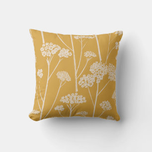 Meadow Silence Ochre Gold Blush Beige Cushion
