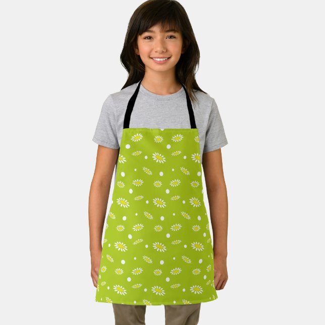 Meadow Stars Daisy Flowers Apron (Insitu)