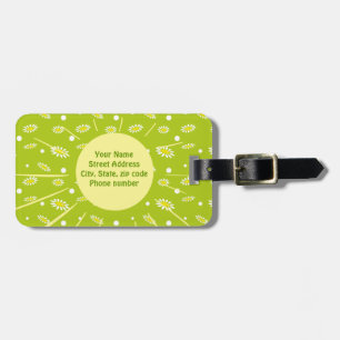 Meadow Stars Daisy Flowers Luggage Tag