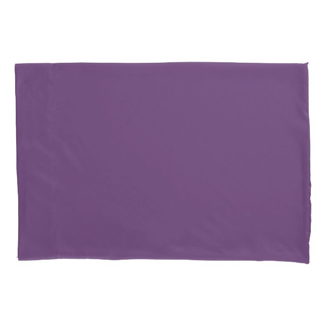 Meadow Violet Solid Colour Print, Purple Pillowcase (Front)