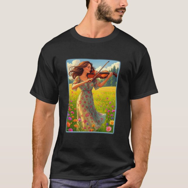 Meadow Violin T-Shirt (Front)