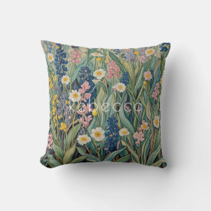 Meadow Whispers: Pastel Wildflowers Cushion
