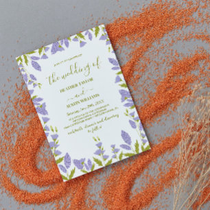 Meadow Wildflower Botanical Wedding  Invitation