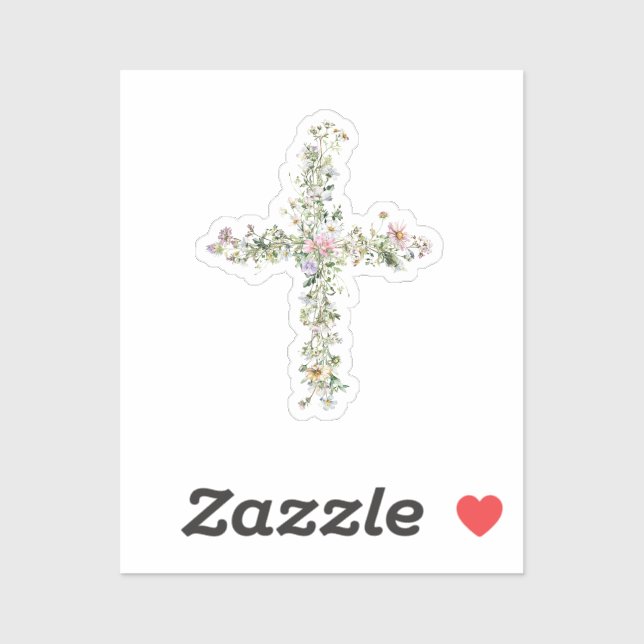 Meadow wildflower cross  (Sheet)