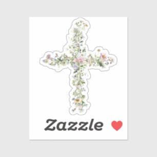 Meadow wildflower cross Religious Christian