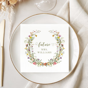 Meadow WildFlower Future Mrs Bridal Shower Napkin