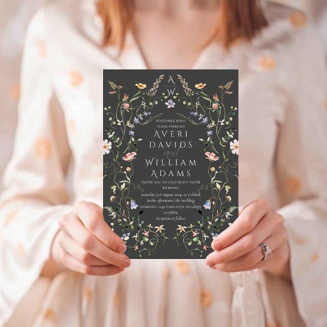 Meadow Wildflower Rustic Boho Wedding Invitation (Creator Uploaded)