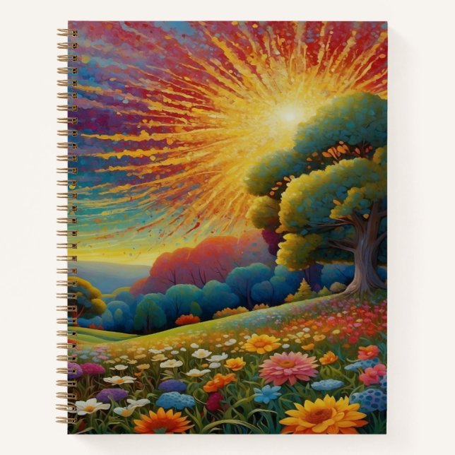 Meadow Wildflowers Colourful Art Notebook (Front)