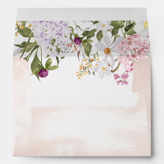 Meadow Wildflowers Elegant Envelope (Back (Bottom))
