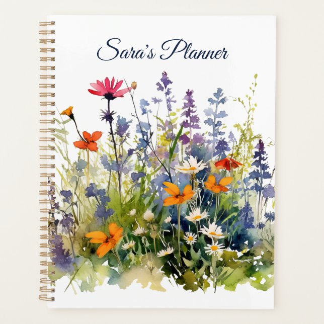 Meadow Wildflowers Personalised Planner (Front)