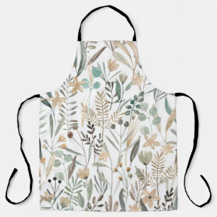 Meadow Wildflowers: Watercolor Charm. Apron