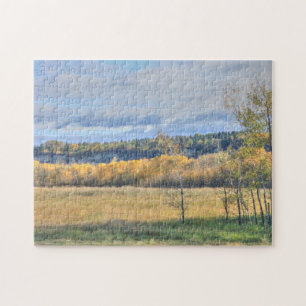Meadow with Aspens Jigsaw Puzzle