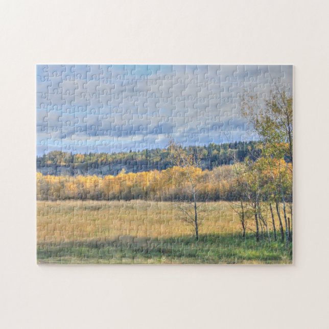 Meadow with Aspens Jigsaw Puzzle (Horizontal)