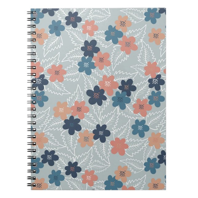 Meadow with colourful spring flowers notebook (Front)
