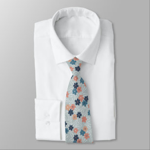 Meadow with colourful spring flowers tie