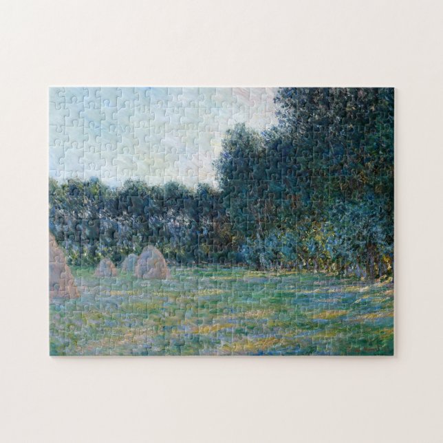 Meadow with Haystacks near Giverny Monet Fine Art Jigsaw Puzzle (Horizontal)