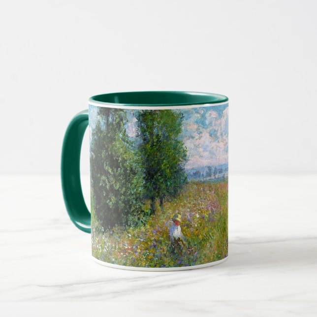 Meadow with Poplars by Claude Monet Mug (Front Left)