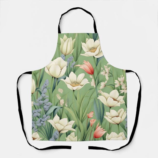 Meadow with Tulips and Wildflowers Apron (Front)