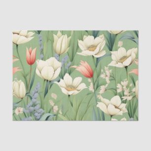 Meadow with Tulips and Wildflowers Tissue Paper