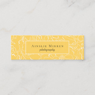 Meadow Yellow Simply Floral Mini Business Card