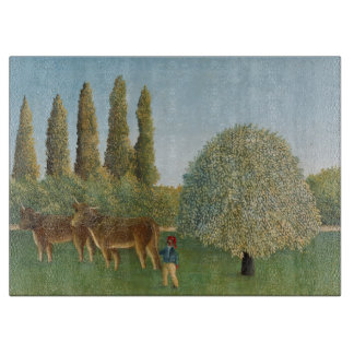 Meadowland (The Pasture), Henri Rousseau,  1910 Cutting Board
