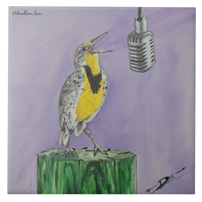 Meadowlark Ceramic Tile (Front)