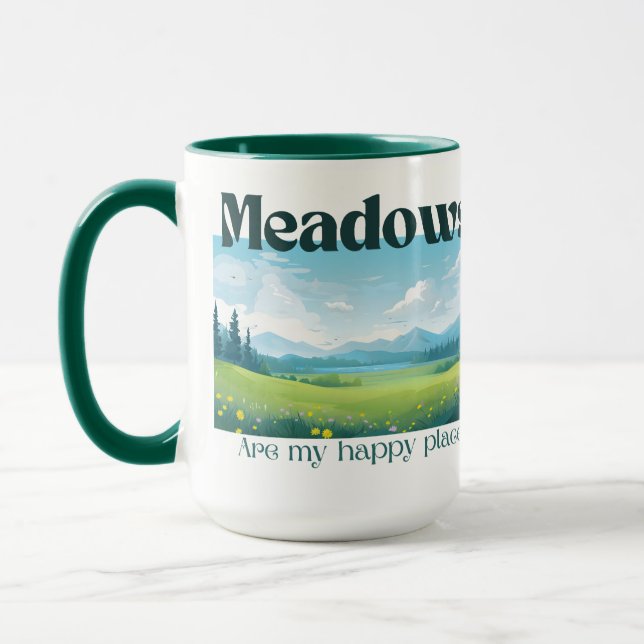 Meadows Are My Happy Place large mug (Left)