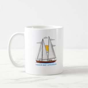 Meads Bay Anguilla Coastal Nautical Sailing Sailor Coffee Mug
