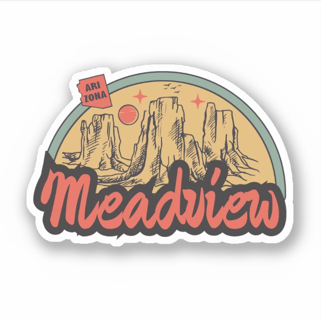 Meadview, Arizona  Sticker (Front)