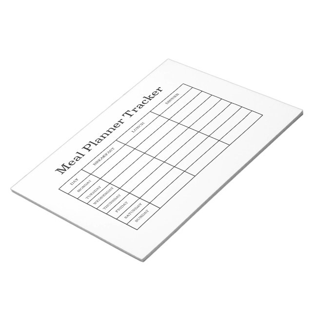 meal planner tracker notepad (Angled)
