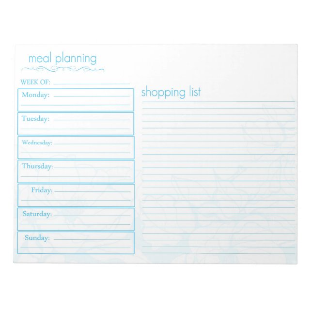 Meal Planning Notepad (Front)