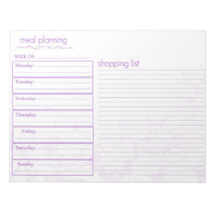 Meal Planning Notepad