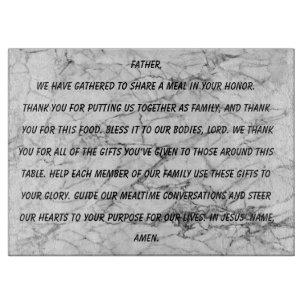 MEAL PRAYER CUTTING BOARD