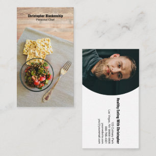Meal Table Setting Personal Chef Custom Photo Business Card
