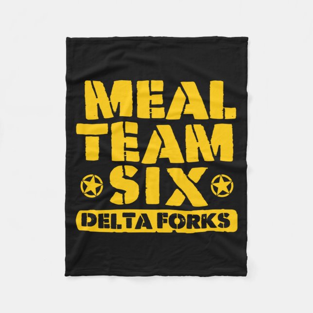 Meal Team Six_ Delta Forks Performance Fleece Blanket (Front)