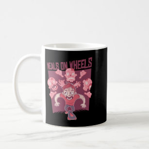 Meals On Wheels a Scared Boy Running Away with a S Coffee Mug