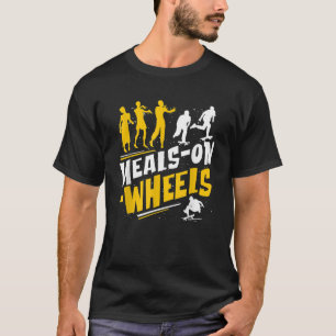 Meals on Wheels Funny zombie and Skateboarder Grap T-Shirt