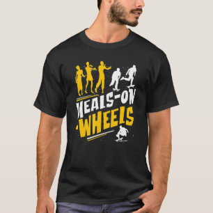 Meals On Wheels Zombie And Skateboarder Graphic T-Shirt