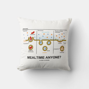 Mealtime Anyone? Endocytosis Eating Biology Humour Cushion