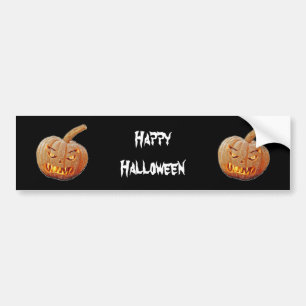 Mean and Ugly Pumpkin Face Bumper Sticker