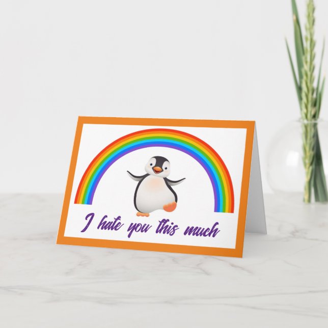 Mean Card - I hate you this much - 4x5.5 (Front)