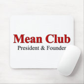 Mean Club (Red) Mouse Pad (With Mouse)