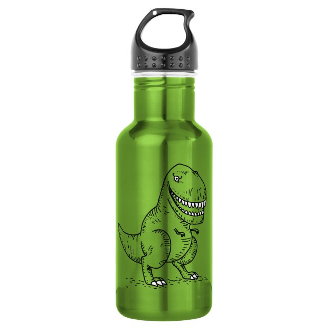 Mean Cool Dinosaur T Rex Cartoon 532 Ml Water Bottle (Front)