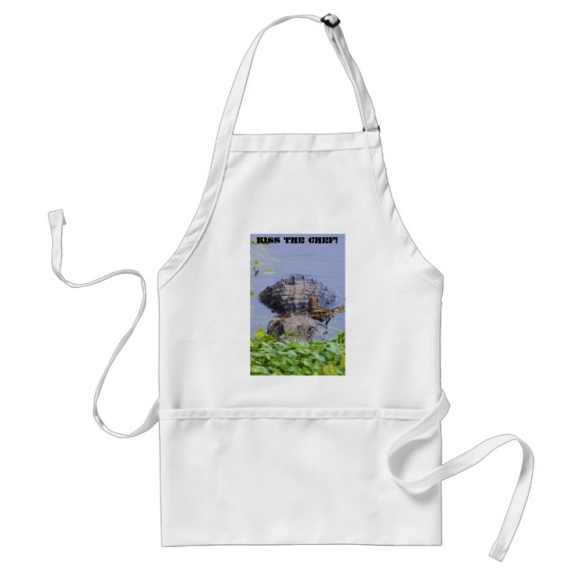Mean Gator- Kiss the Chef Apron (Front)