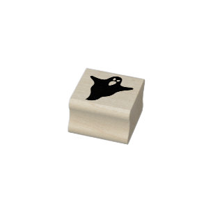 Mean ghost silhouette art stamp