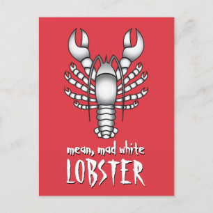 Mean Mad White Lobster Jordan Peterson Meme Postcard