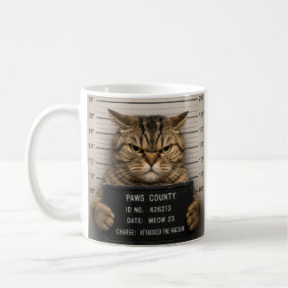 Mean Mugging Cat Coffee Mug