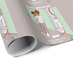 Mean Mummy Tiled Wrapping Paper