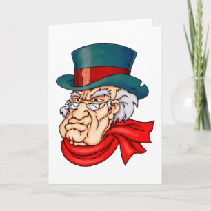 Mean Old Scrooge Holiday Card